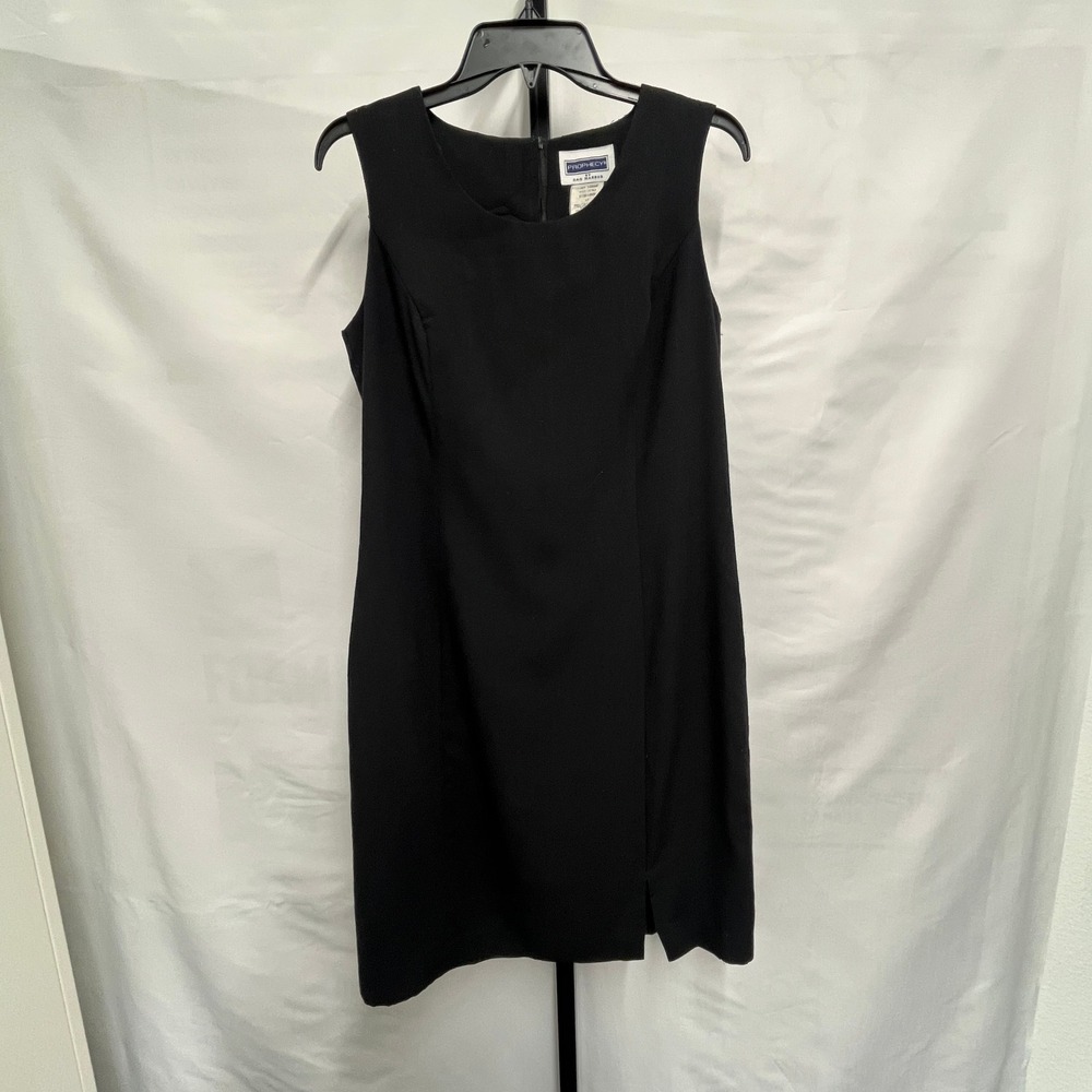 Prophecy by Sag Harbor Black Sleeveless Sheath Dress Women's 12 90s Minimalist